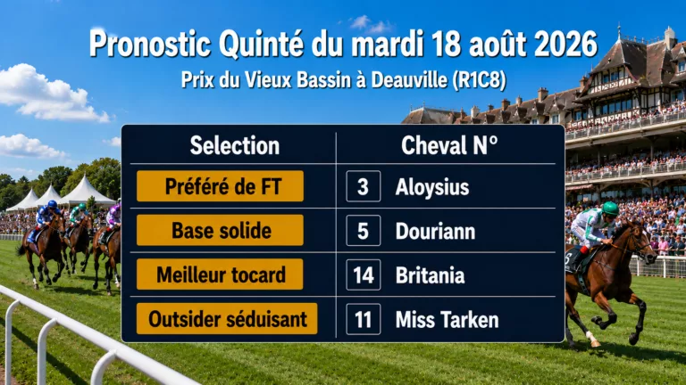 Pronostic quinté du mardi 18 aout 2026