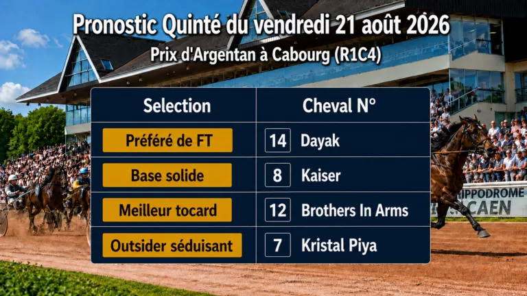 Pronostic quinté vendredi 21 aout 2026