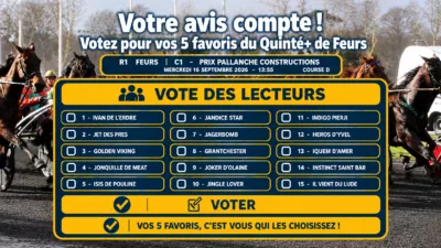 Pronostic des lecteurs pour le quinté du mercredi 16 septembre 2026