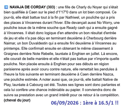 Pronostic gagnant du dimanche 6 septembre 2026