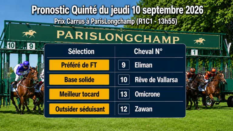 Pronostic quinté du jeudi 10 septembre 2026