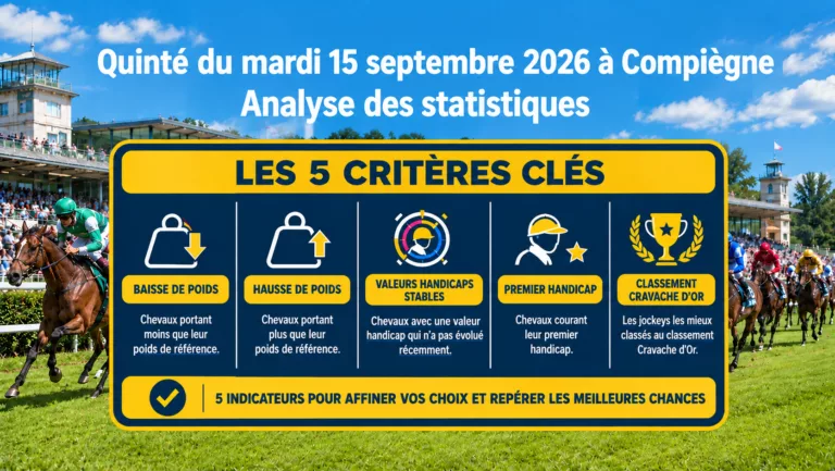 Statistiques quinté du mardi 15 septembre 2026