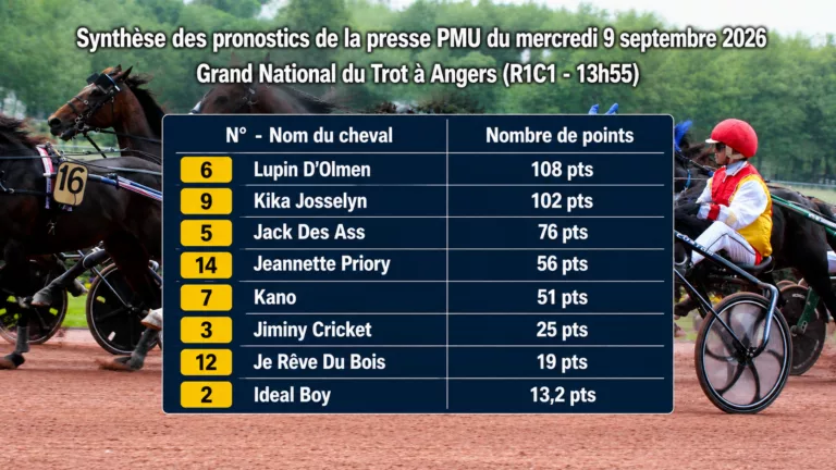 Synthèse presse PMU mercredi 9 septembre 2026